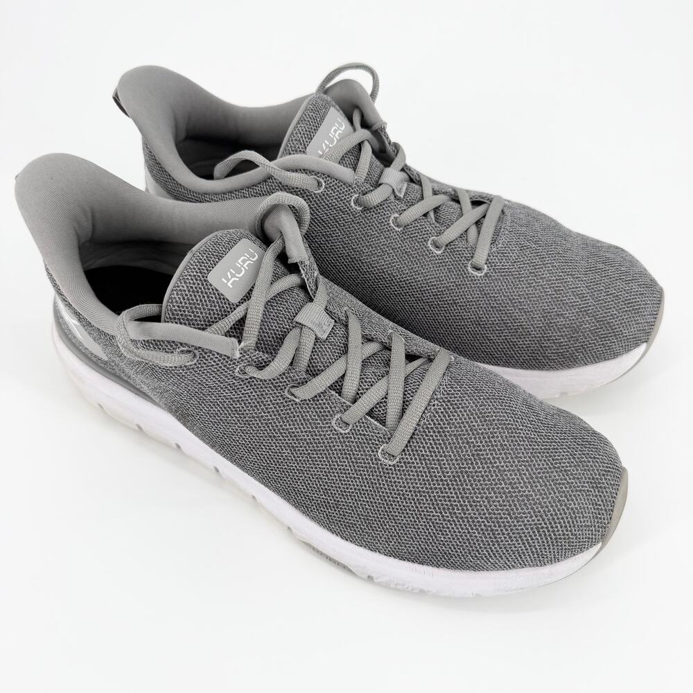 KURU FLEX Via Men’s Athletic Sneakers – Grey Knit – Size 11M Orthopedic Support